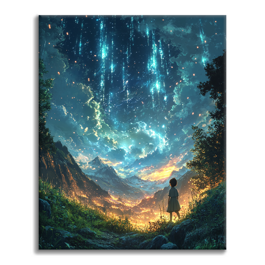 流れ星 - 数字で塗り絵