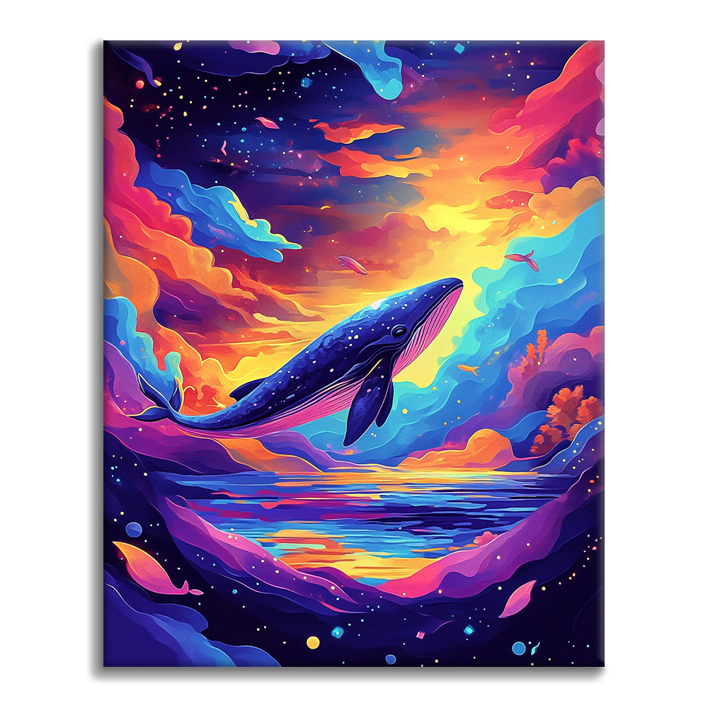 クジラ - 数字で塗り絵