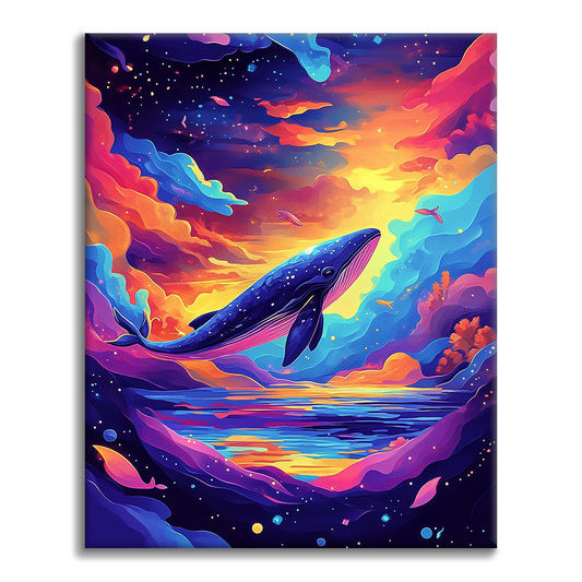 クジラ - 数字で塗り絵