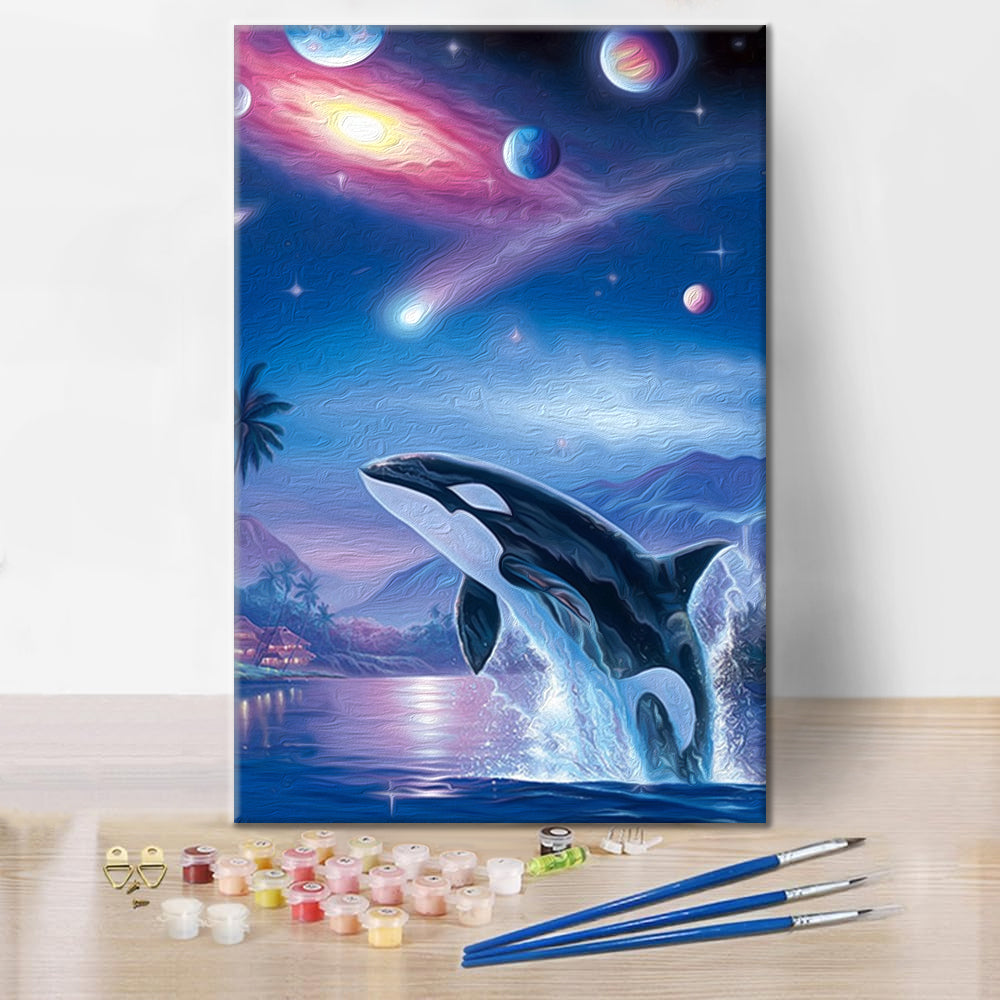 クジラの惑星オーロラ - 数字で塗り絵