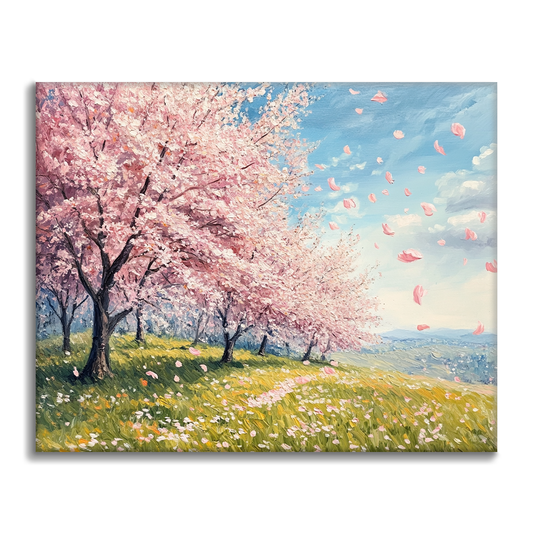 桜畑 - 数字で塗り絵