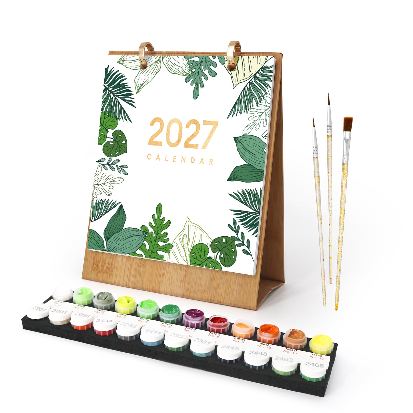 植物-2027年ぬり絵カレンダー