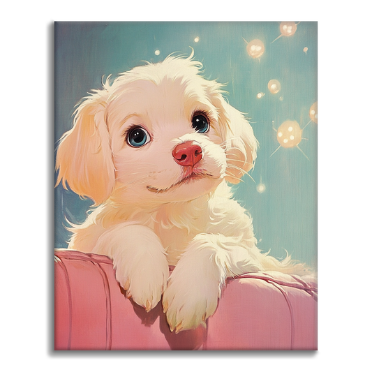 犬の心地よいひととき - 数字で塗り絵