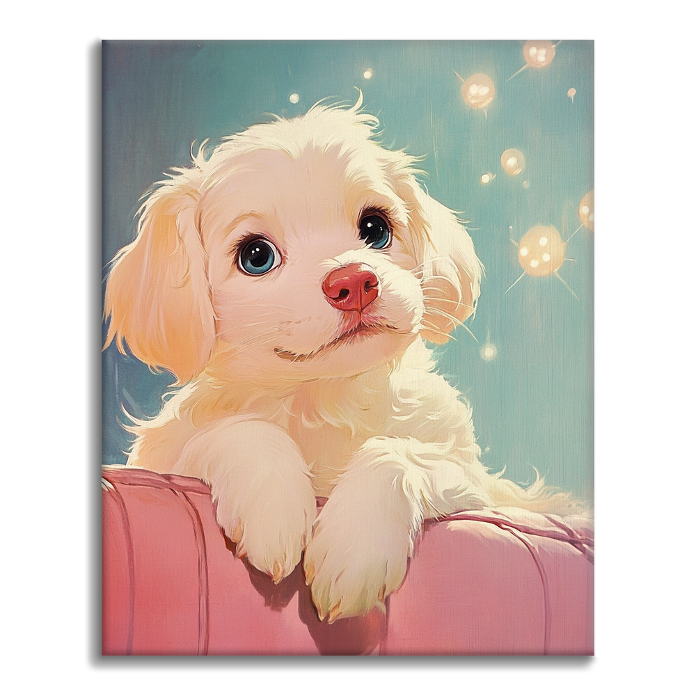犬の心地よいひととき - 数字で塗り絵