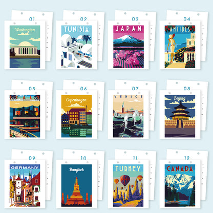世界旅行-2027年ぬり絵カレンダー
