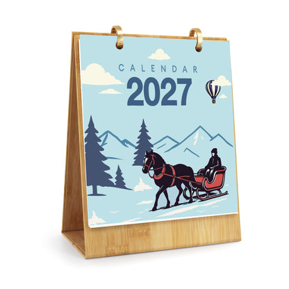 ヴィンテージトラベル-2027年ぬり絵カレンダー