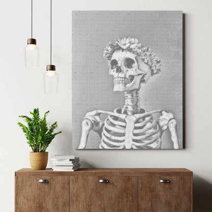 笑顔のドクロ - 点描画