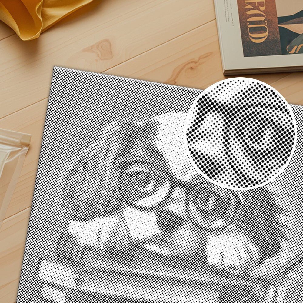 読書好きの子犬のチャーム - 点描画