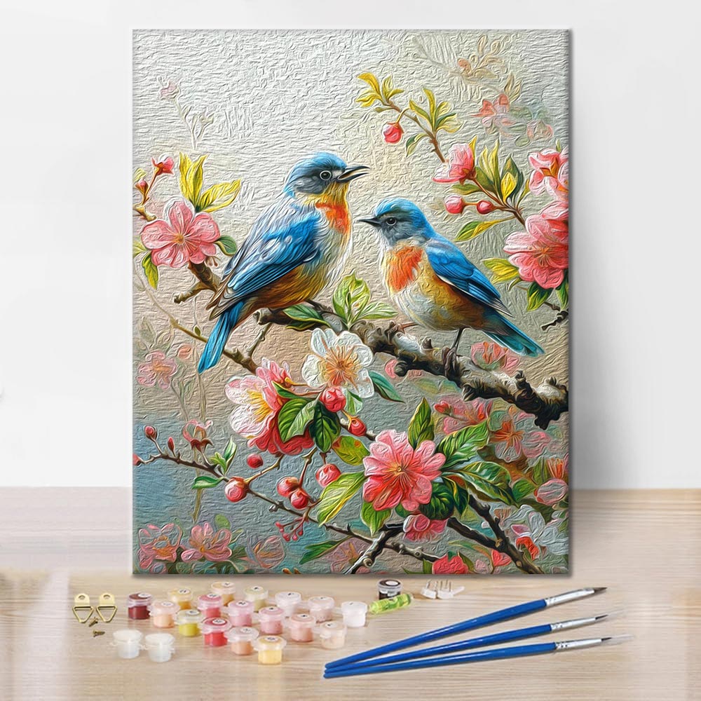鳴き鳥 - 数字で塗り絵