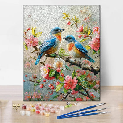 鳴き鳥 - 数字で塗り絵