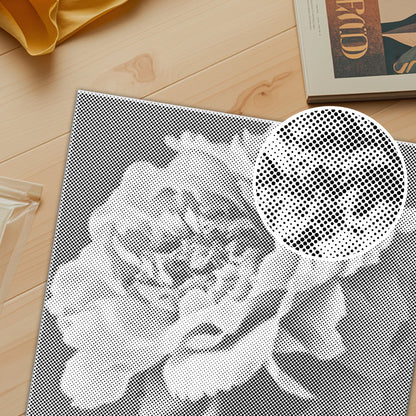 女性の花 - 点描画