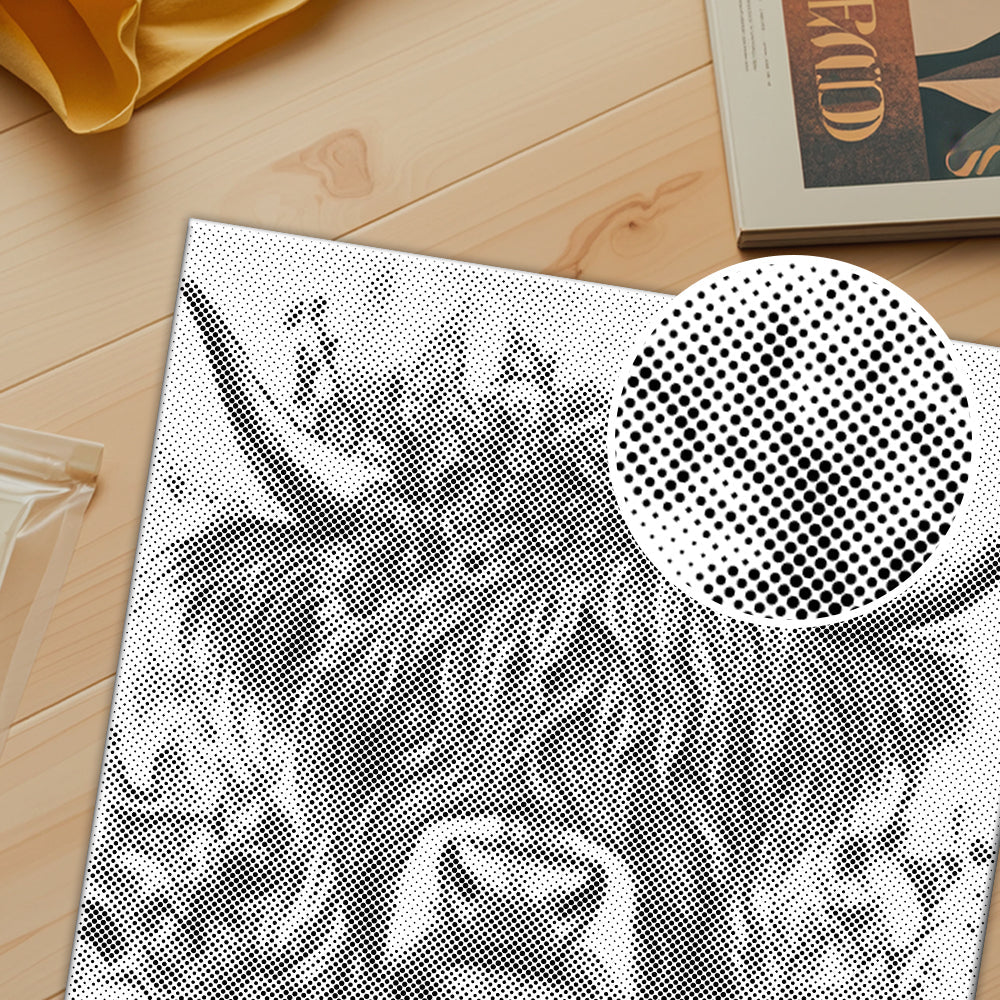 ハイランド牛 - 点描画