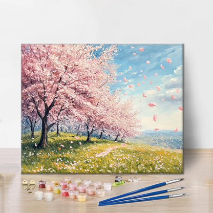 桜畑 - 数字で塗り絵