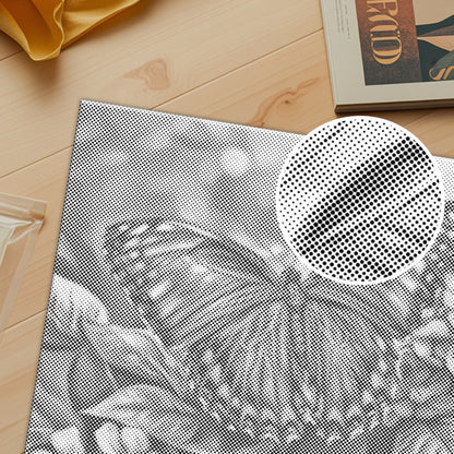 青い蝶 - 点描画