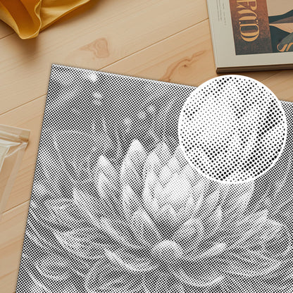 神秘的な蓮の花 - 点描画