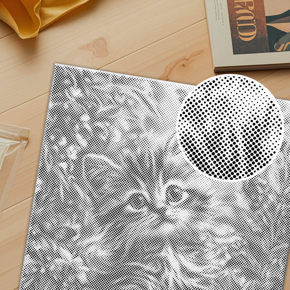 庭の子猫 - 点描画