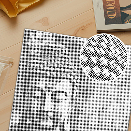 花を持つ仏陀 - 点描画キット
