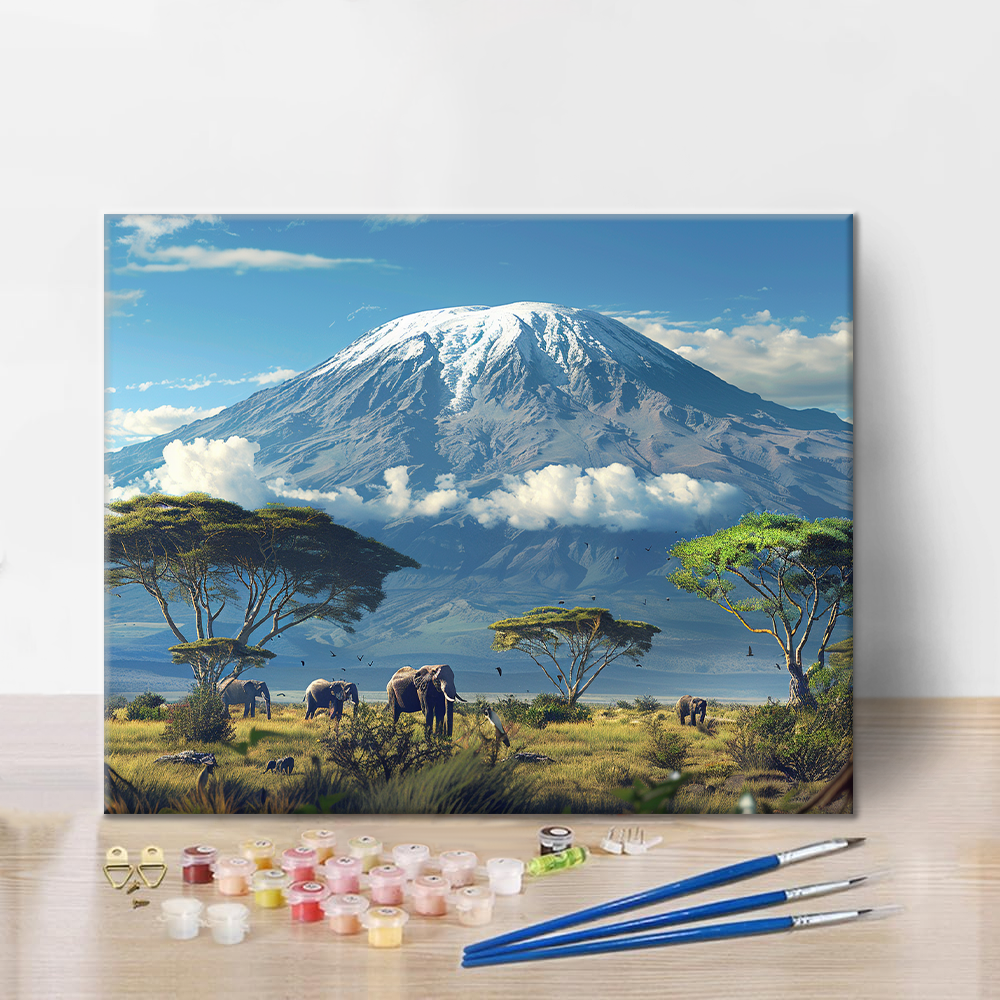 キリマンジャロ山 - 数字で塗り絵