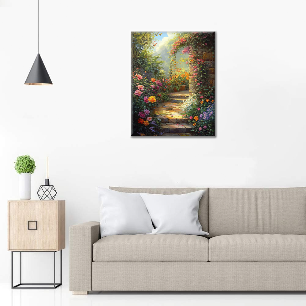 春の庭 - 数字で塗り絵