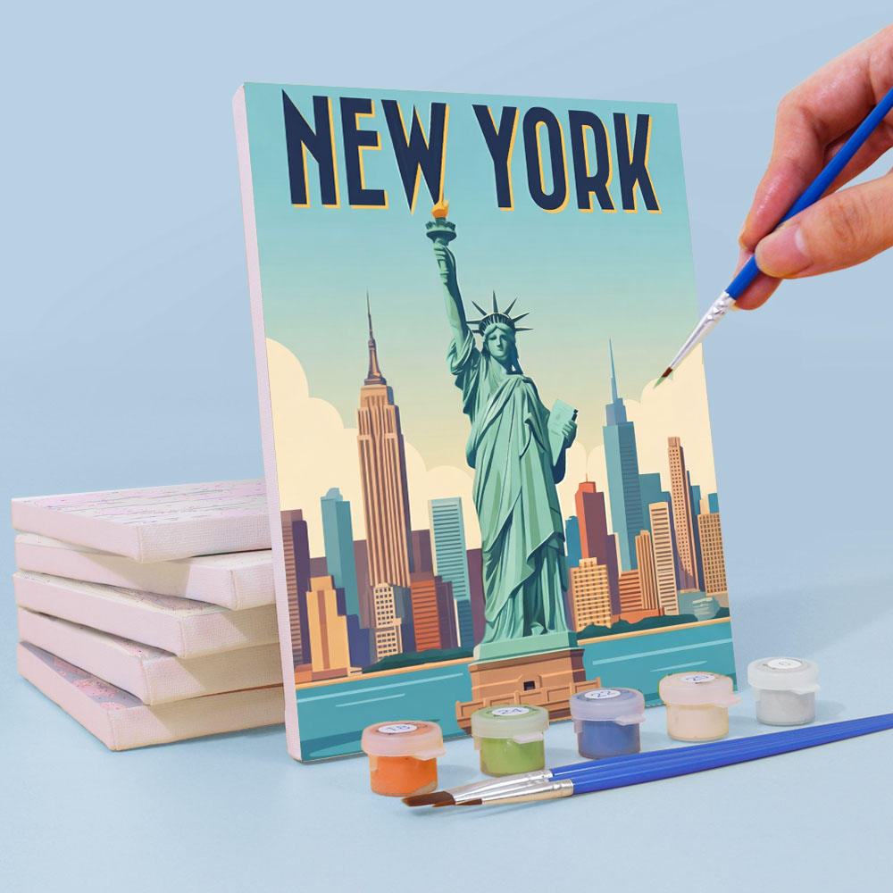 有名な建物 - 数字塗り絵ミニアート