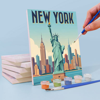 有名な建物 - 数字塗り絵ミニアート