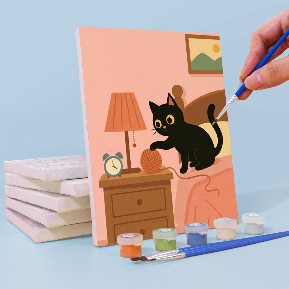 黒猫の日 - 数字塗り絵ミニアート