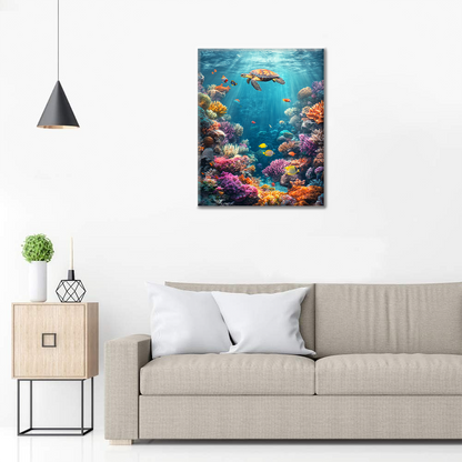 海の生き物 - 数字で塗り絵