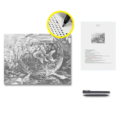 金魚 - 点描画