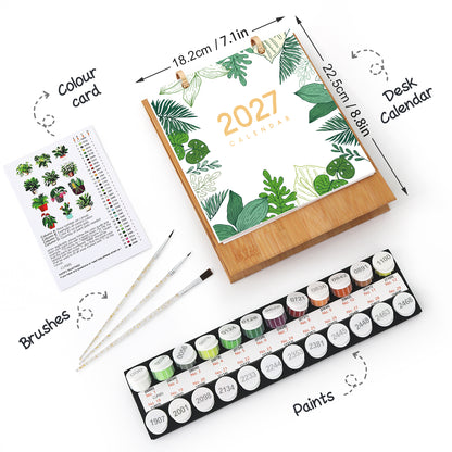 植物-2027年ぬり絵カレンダー