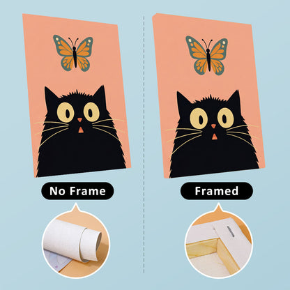 のんびりとした黒猫 - 数字塗り絵ミニアート