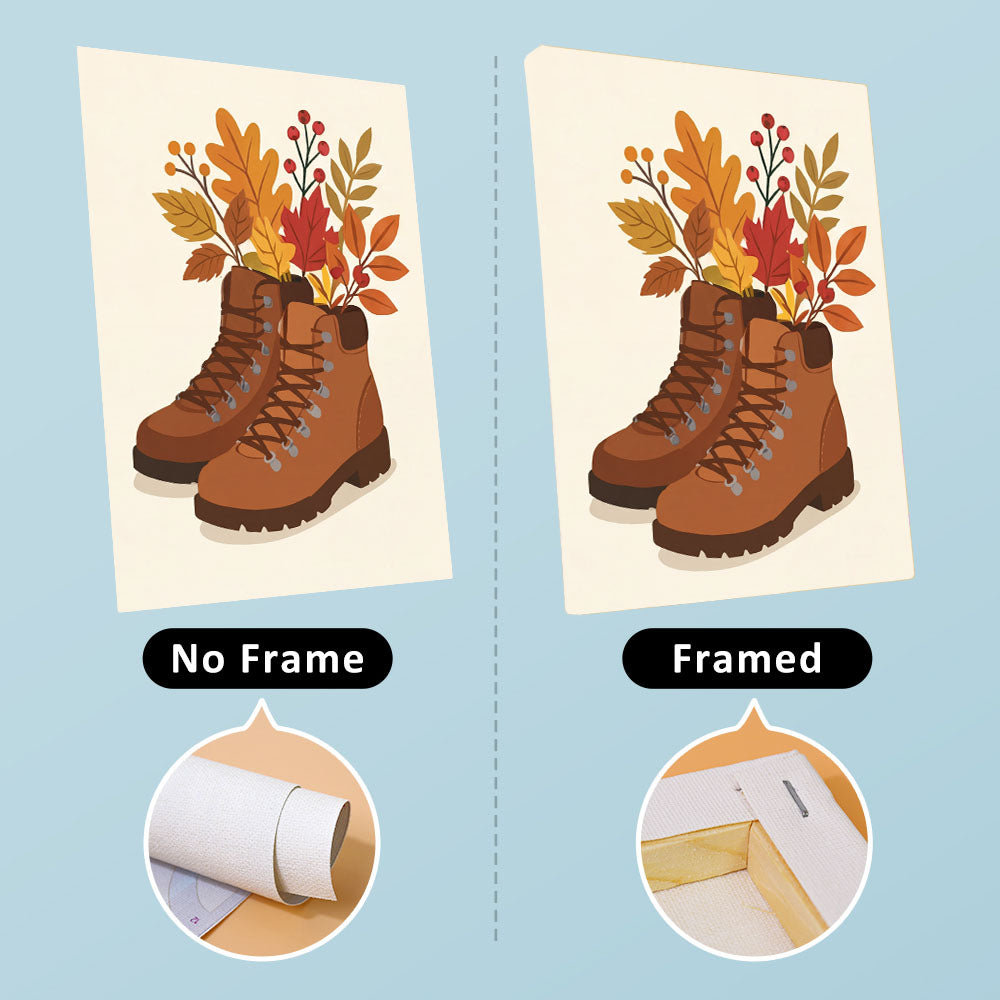 靴の中の花 - 数字塗り絵ミニアート