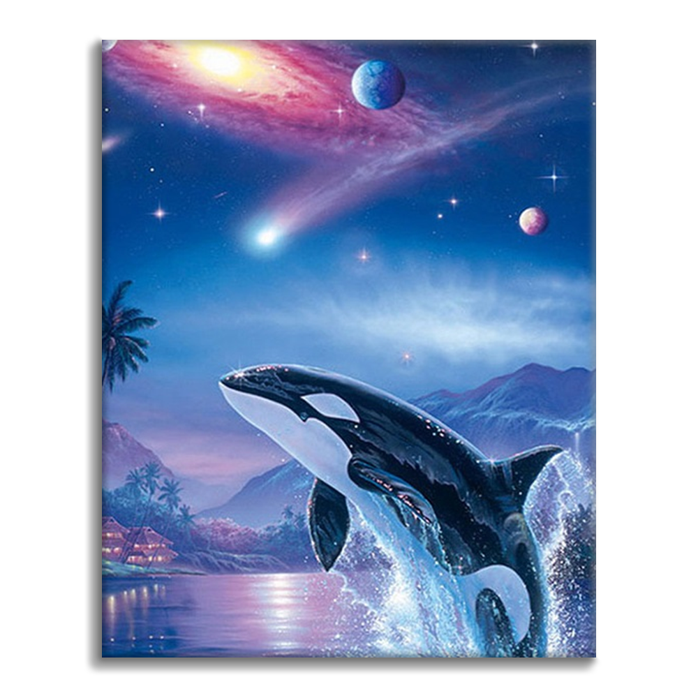 クジラの惑星オーロラ - 数字で塗り絵