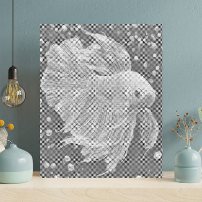 宝石のようなベタの魚 - 点描画