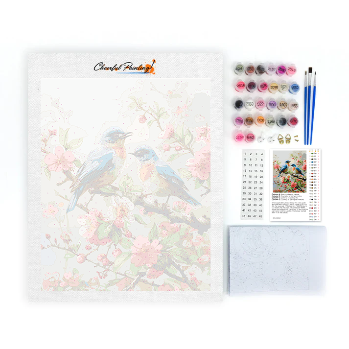 鳴き鳥 - 数字で塗り絵