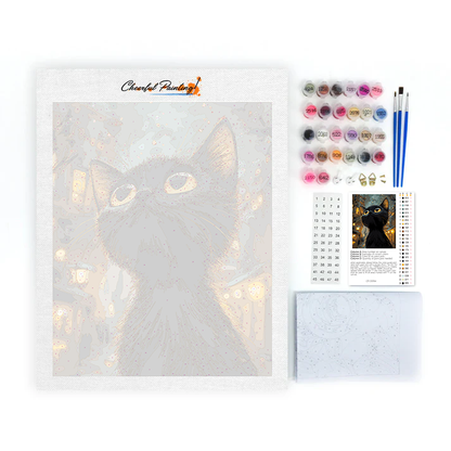 黒猫 - 数字で塗り絵