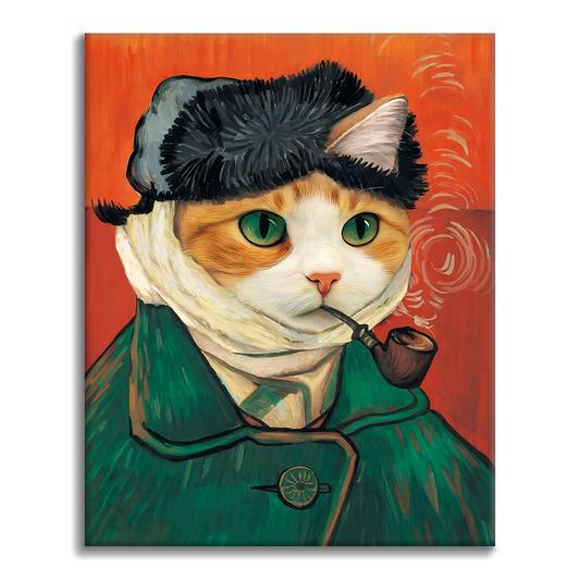 猫の自画像 - 数字で塗り絵
