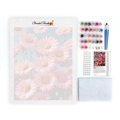 美しい花 - 数字で塗り絵