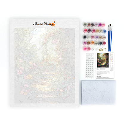 春の庭 - 数字で塗り絵