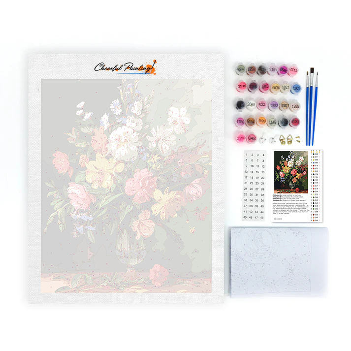 咲き誇る花 - 数字で塗り絵