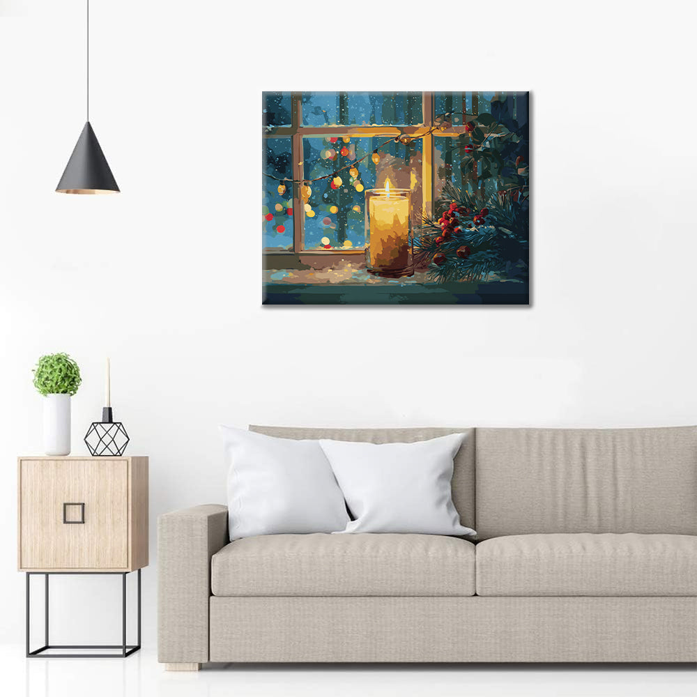 クリスマスキャンドルライト – 数字で塗り絵