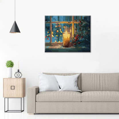 クリスマスキャンドルライト – 数字で塗り絵