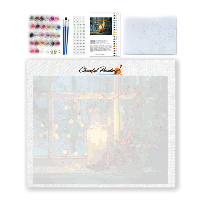 クリスマスキャンドルライト – 数字で塗り絵