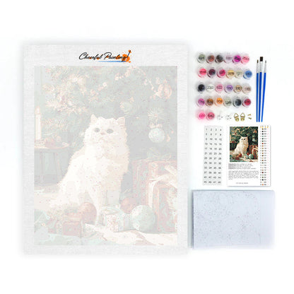 クリスマスキャット – 数字で塗り絵