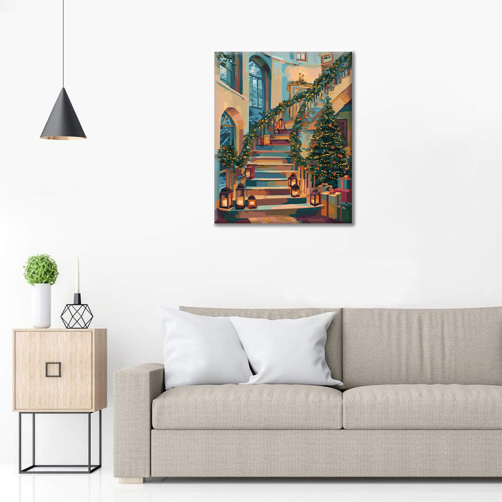 クリスマスコテージ – 数字で塗り絵