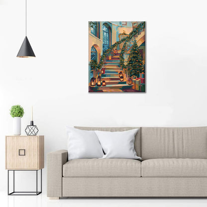 クリスマスコテージ – 数字で塗り絵