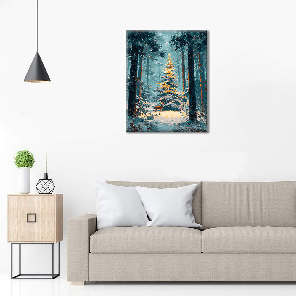 クリスマスフォレスト – 数字で塗り絵