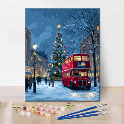 クリスマスライド – 数字で塗り絵