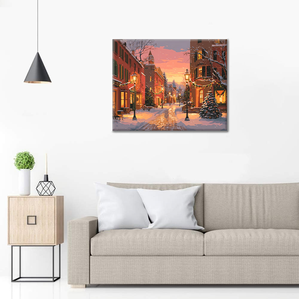 クリスマスストリート – 数字で塗り絵