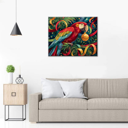 フェスティブパロット – 数字で塗り絵