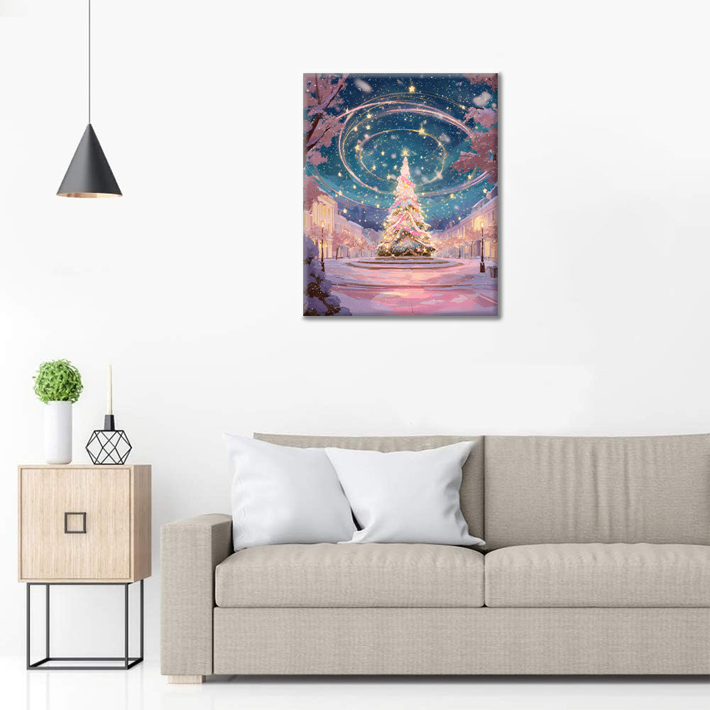 マジッククリスマスツリー – 数字で塗り絵